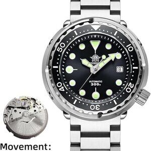 ADDIESDIVE Dive Watch 44.5 MM Automatic Wristwatch Waterproof 300 M Date